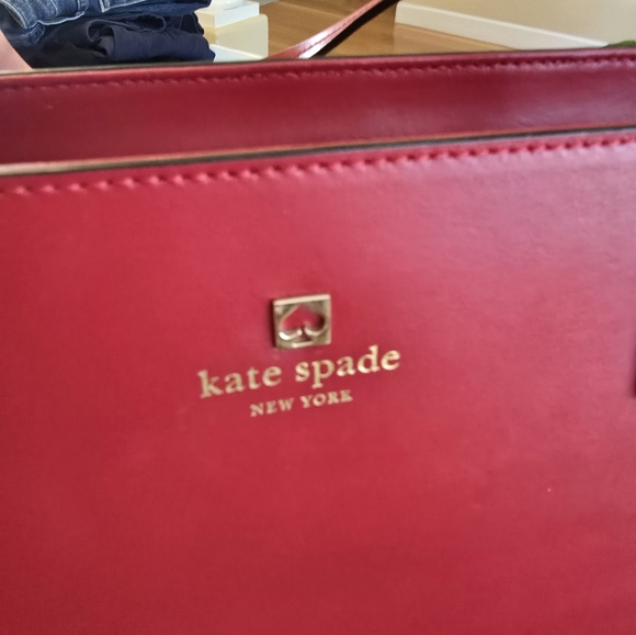 Kate Spade Red Leather Tote - Picture 9 of 9